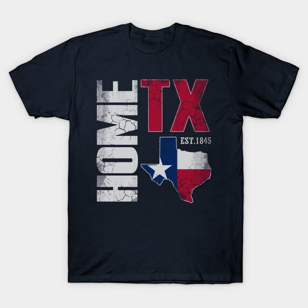 Home Texas Texan Vintage Love T-Shirt by E